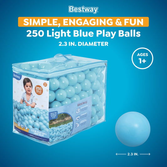 Bestway 250 Play Balls, Light Blue