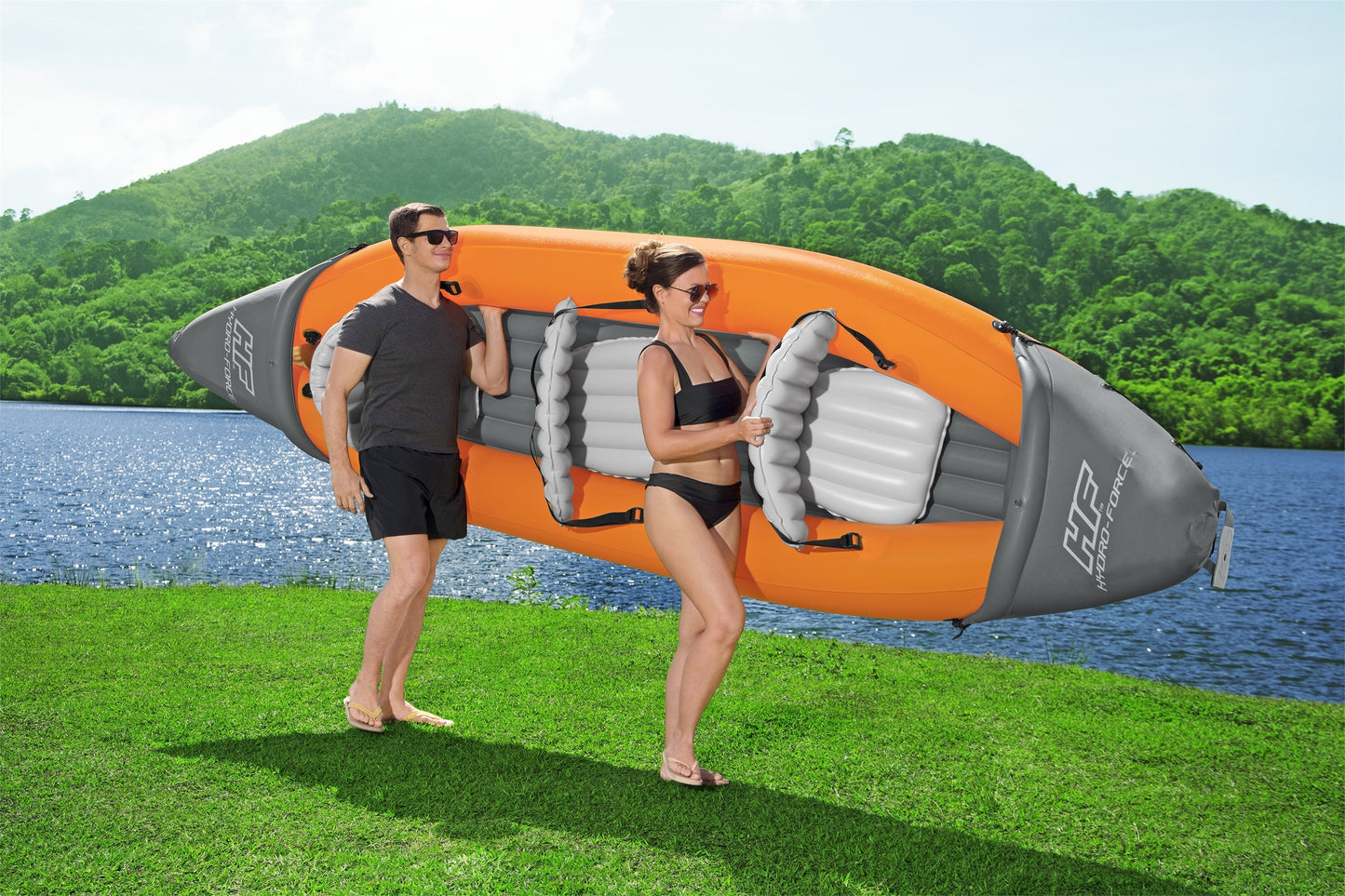 Hydro-Force Rapid X3 Inflatable Kayak Set 12'6"