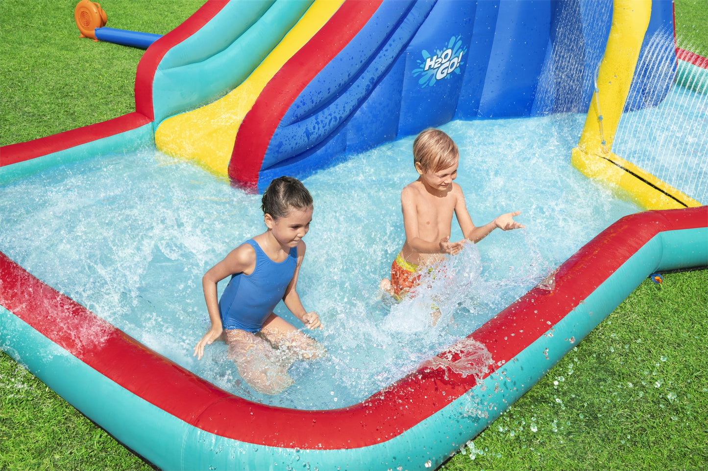 H2OGO! Waterfall Waves Kids Inflatable Water Park 18'8”